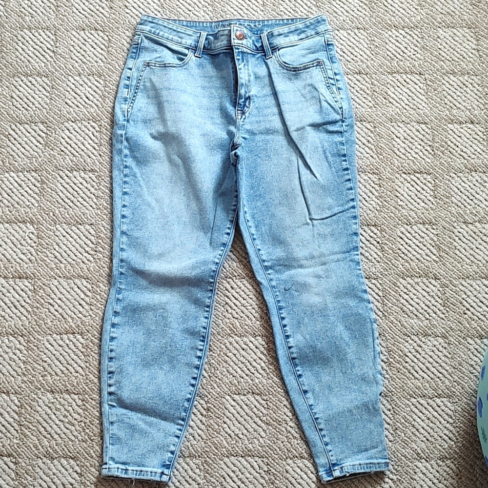 Maurice's stonewashed straight leg high-rise jeans